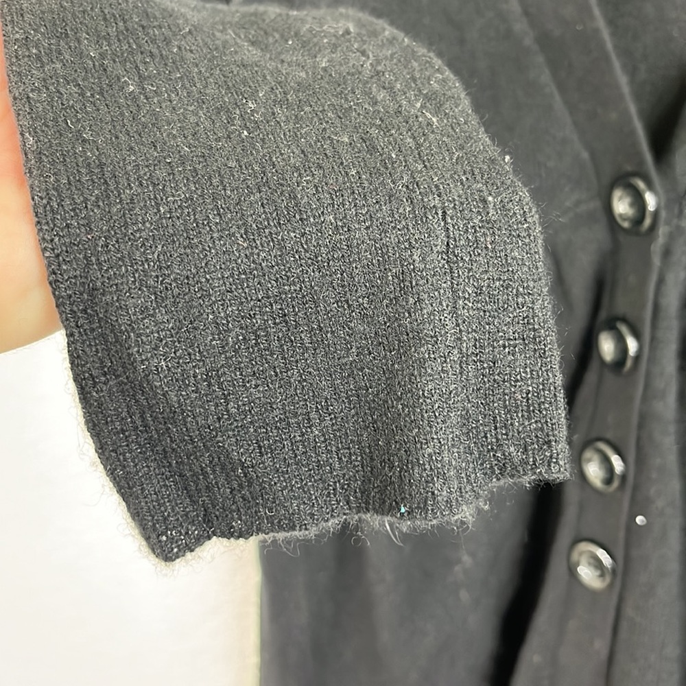 Aqua Cashmere V Neck Peplum Cadigan Sweater - Picture 5 of 6